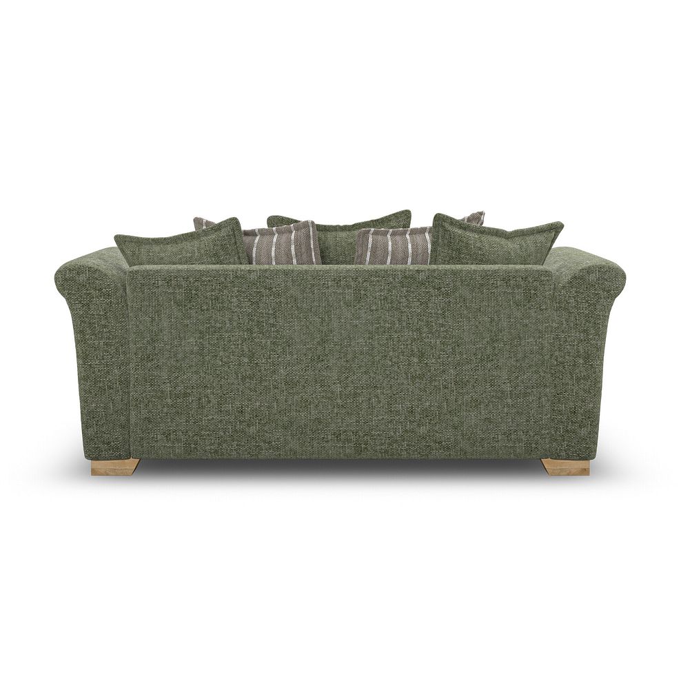 Milldale 3 Seater Pillow Back Sofa in Milo Olive Fabric with Earth Scatters 4