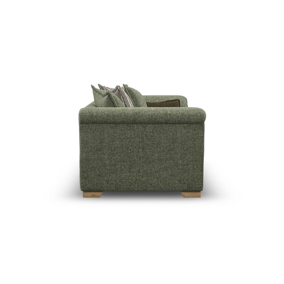 Milldale 3 Seater Pillow Back Sofa in Milo Olive Fabric with Earth Scatters 5