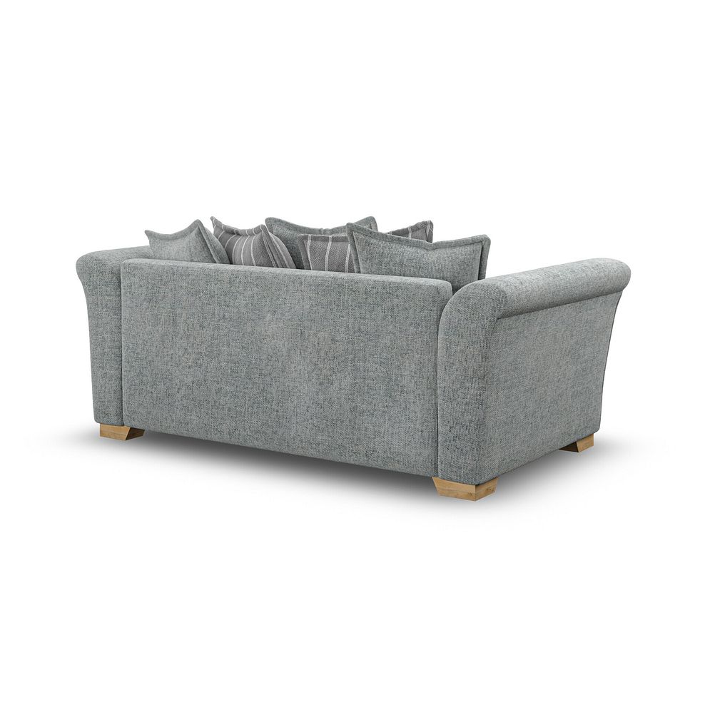 Milldale 3 Seater Pillow Back Sofa in Milo Pewter Fabric with Grey Scatters 3