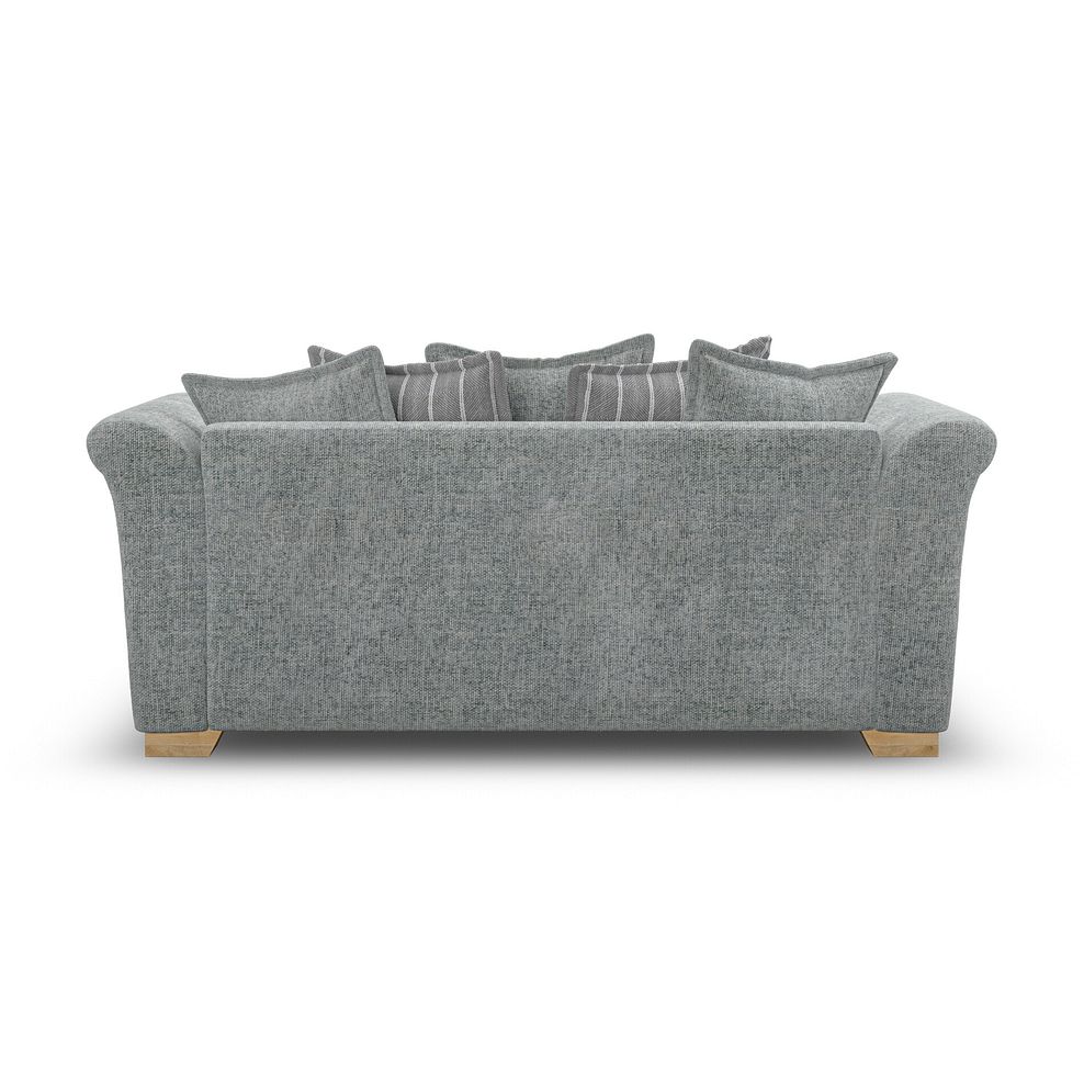 Milldale 3 Seater Pillow Back Sofa in Milo Pewter Fabric with Grey Scatters 4