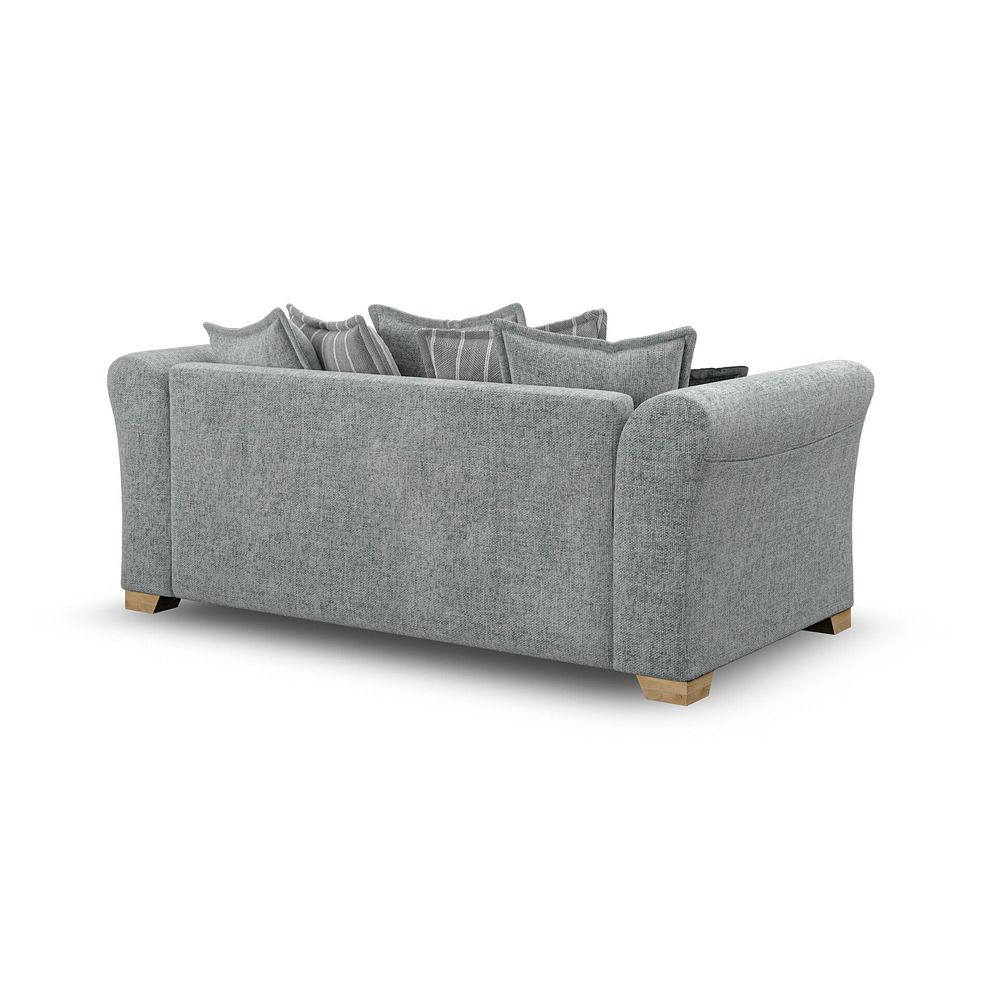 Milldale 3 Seater Pillow Back Sofa in Milo Pewter Fabric with Grey Scatters 5