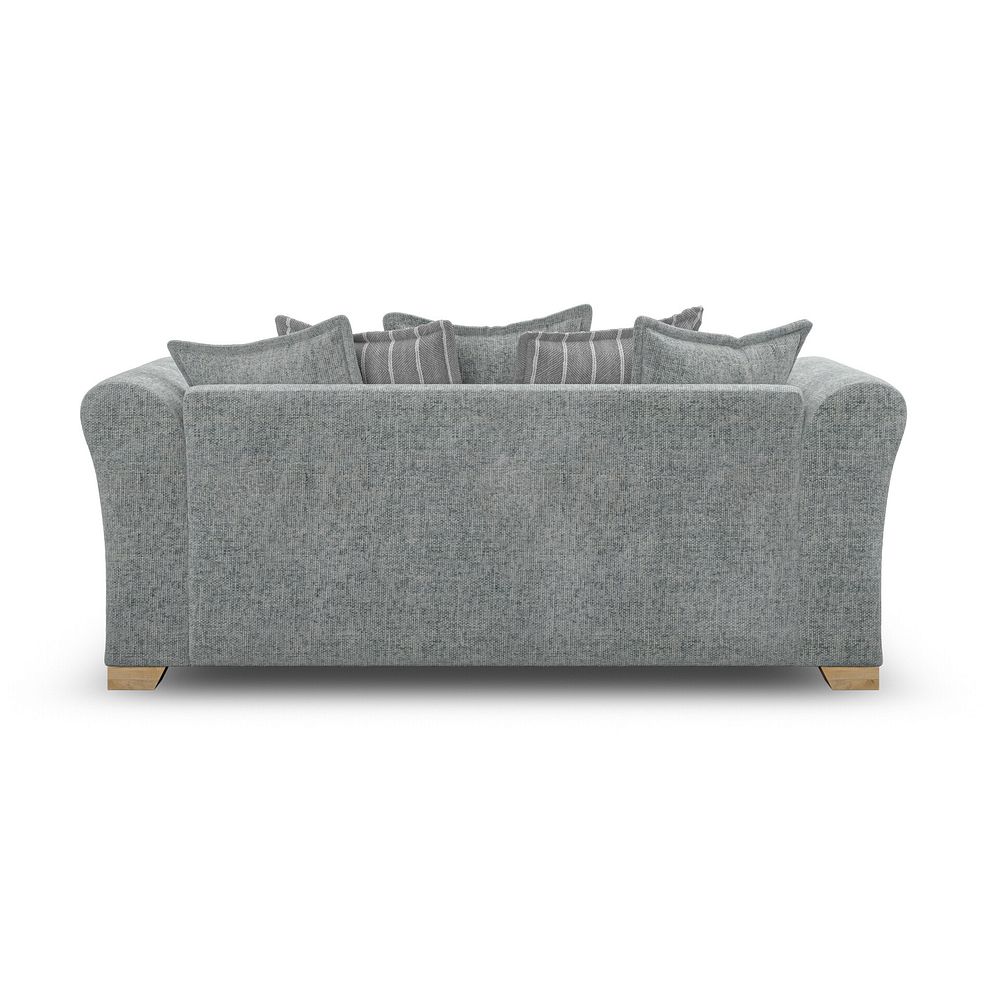 Milldale 3 Seater Pillow Back Sofa in Milo Pewter Fabric with Grey Scatters 6