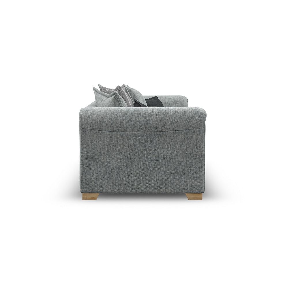 Milldale 3 Seater Pillow Back Sofa in Milo Pewter Fabric with Grey Scatters 7