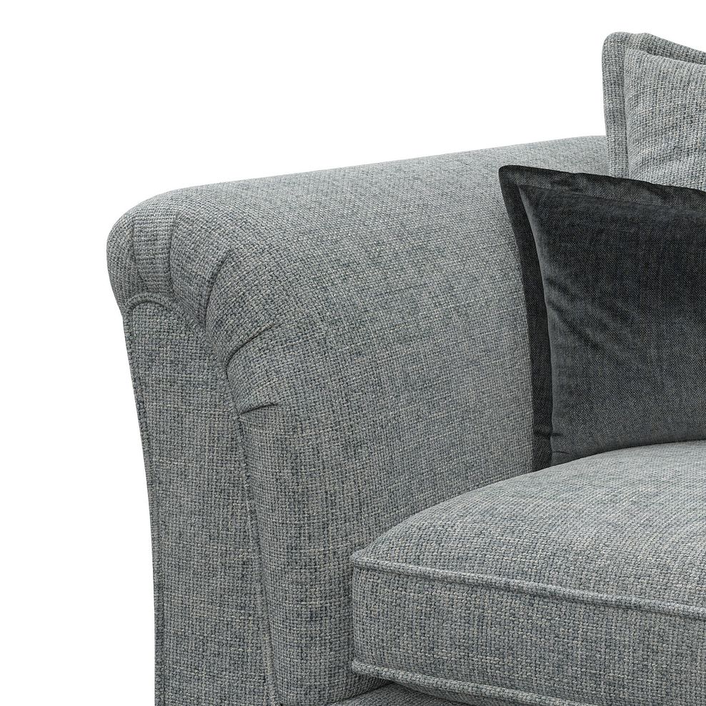 Milldale 3 Seater Pillow Back Sofa in Milo Pewter Fabric with Grey Scatters 9