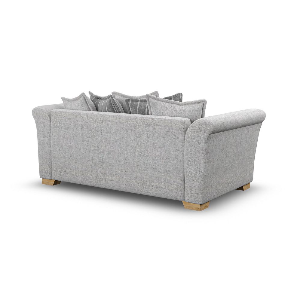 Milldale 3 Seater Pillow Back Sofa in Milo Silver Fabric with Grey Scatters 3