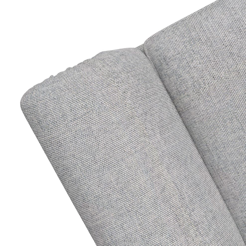 Milldale 3 Seater Pillow Back Sofa in Milo Silver Fabric with Grey Scatters 6