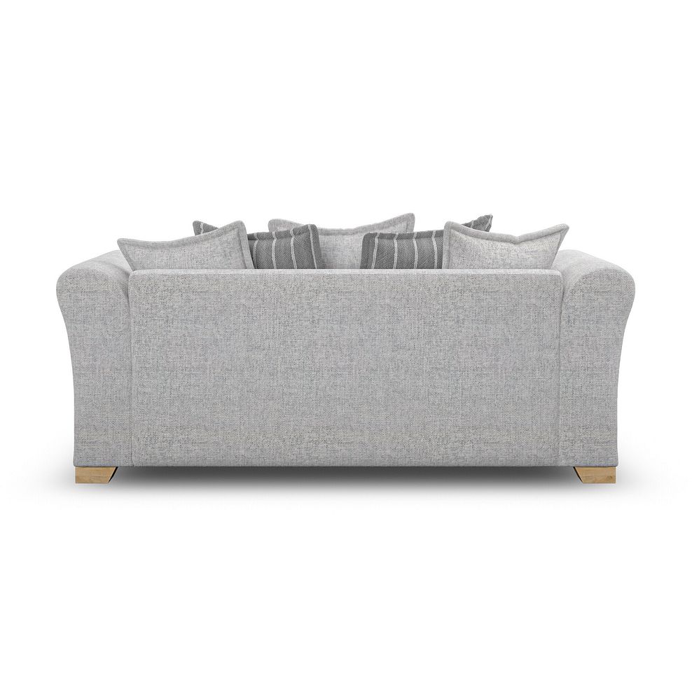 Milldale 3 Seater Pillow Back Sofa in Milo Silver Fabric with Grey Scatters 6