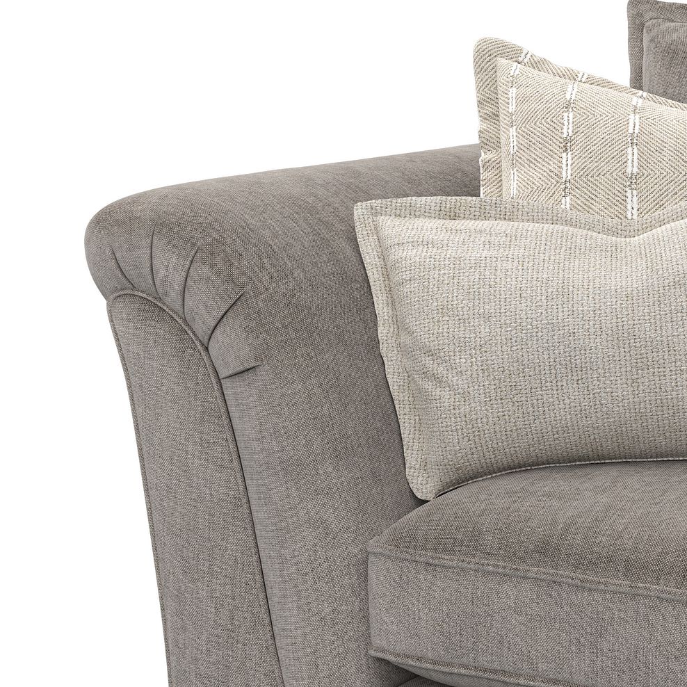 Milldale 3 Seater Sofa in Garda Acier Fabric with Linen Scatters 9