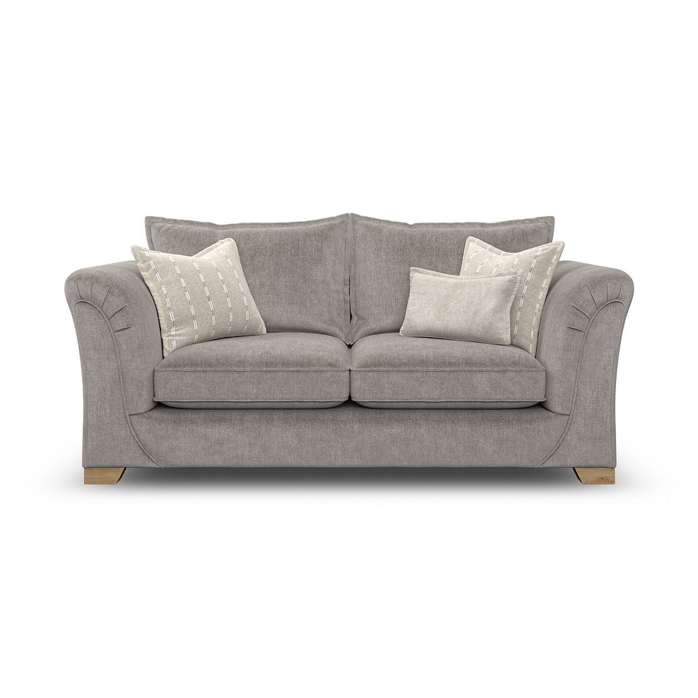 Milldale 3 Seater Sofa in Garda Acier Fabric with Linen Scatters 4