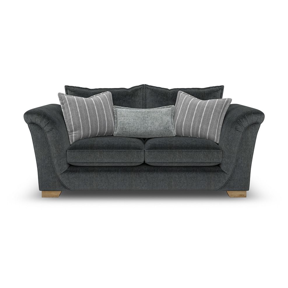 Milldale 3 Seater Sofa in Garda Carbon Fabric with Grey Scatters 2