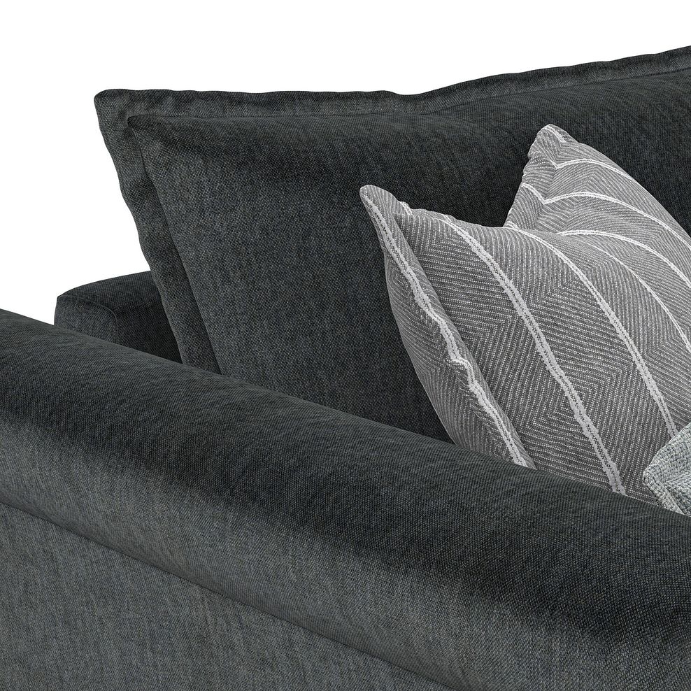Milldale 3 Seater Sofa in Garda Carbon Fabric with Grey Scatters 10