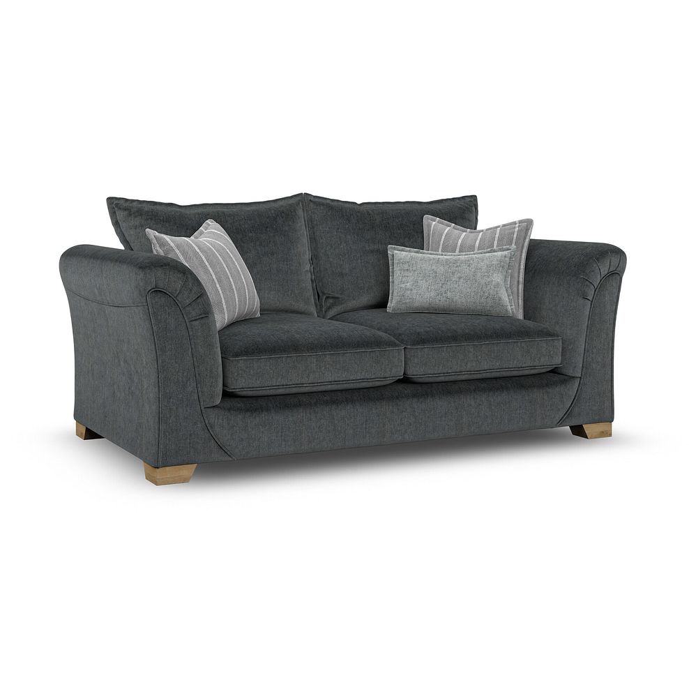 Milldale 3 Seater Sofa in Garda Carbon Fabric with Grey Scatters 3