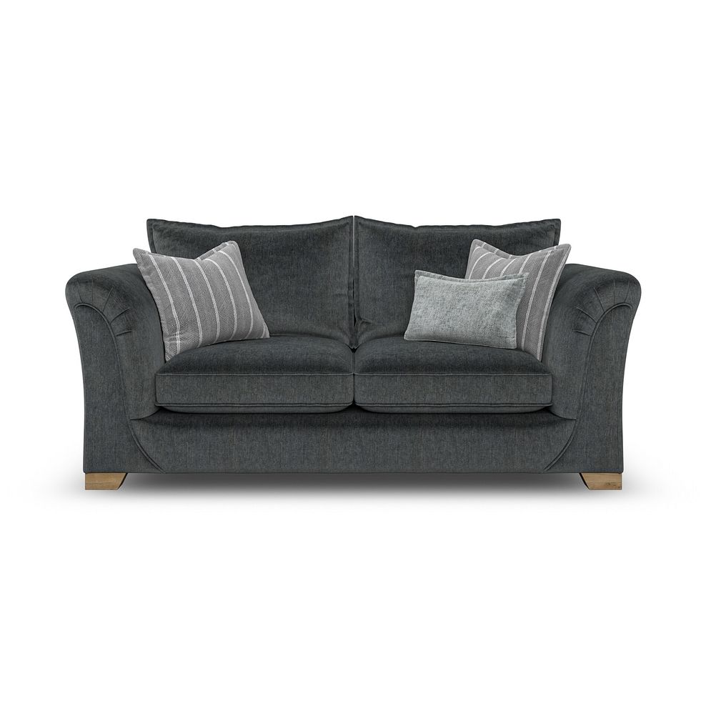 Milldale 3 Seater Sofa in Garda Carbon Fabric with Grey Scatters 4