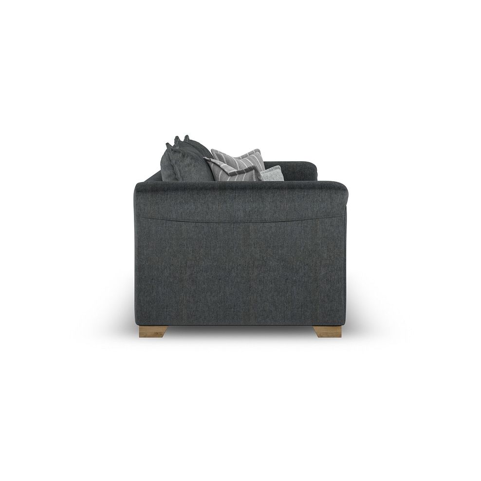 Milldale 3 Seater Sofa in Garda Carbon Fabric with Grey Scatters 7