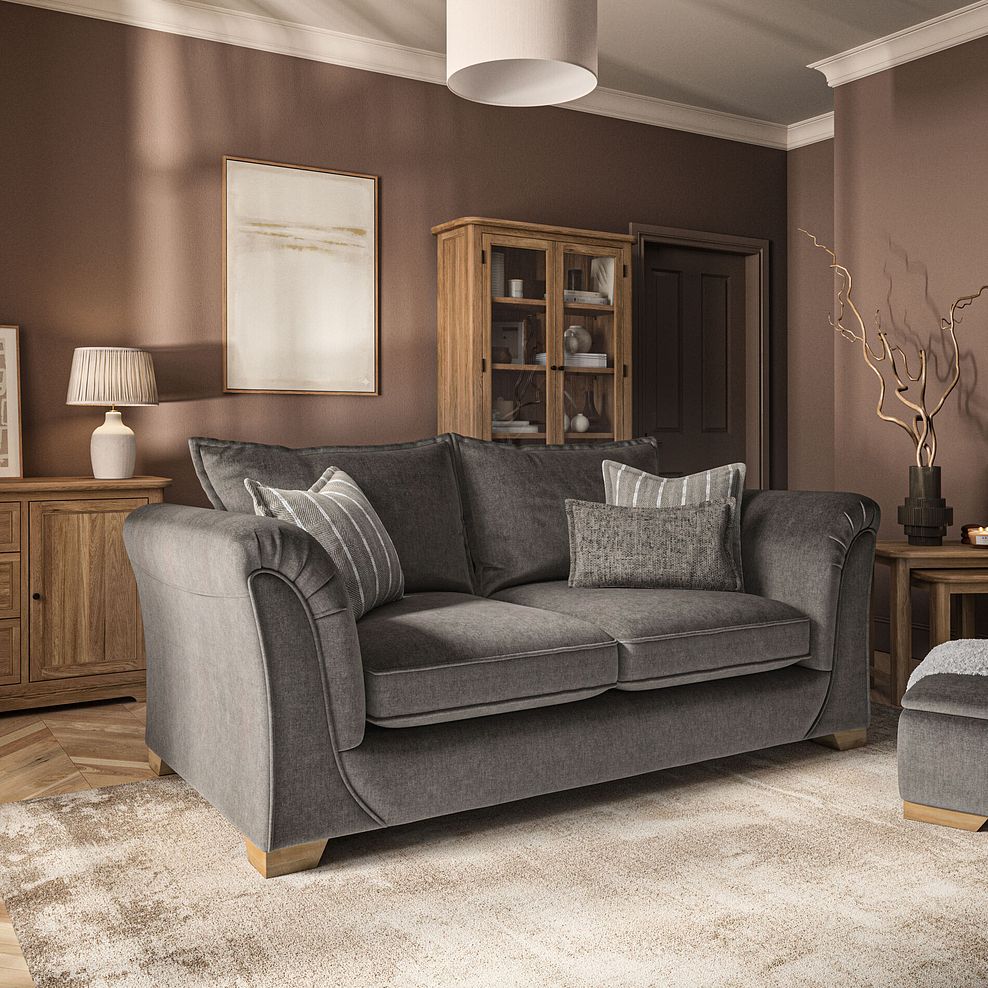 Milldale 3 Seater Sofa in Garda Moody Fabric with Earth Scatters 1