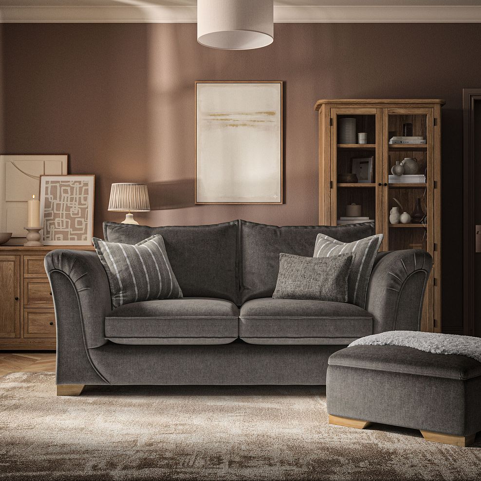 Milldale 3 Seater Sofa in Garda Moody Fabric with Earth Scatters 2