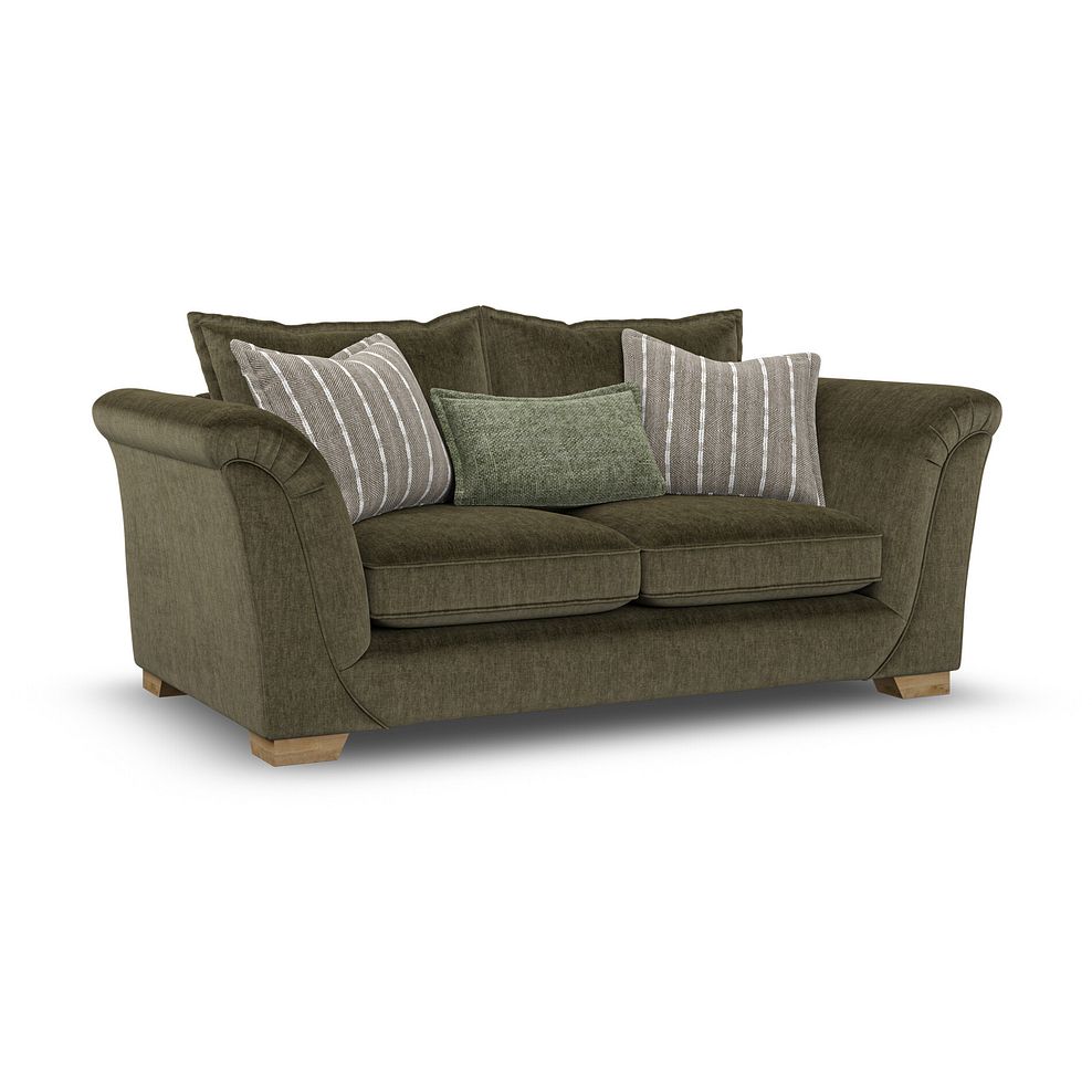 Milldale 3 Seater Sofa in Garda Seaweed Fabric with Earth Scatters 1