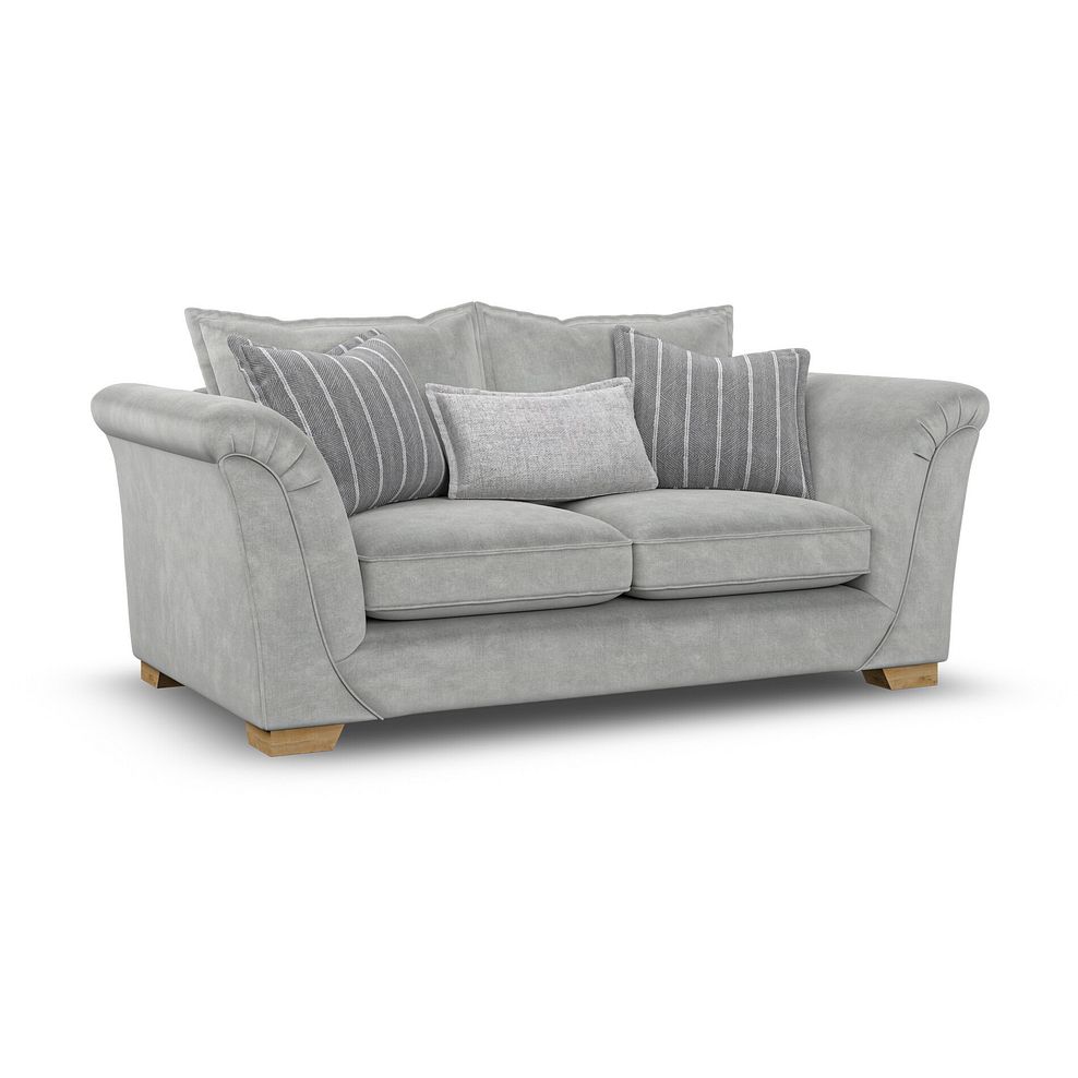 Milldale 3 Seater Sofa in Garda Showers Fabric with Grey Scatters 1