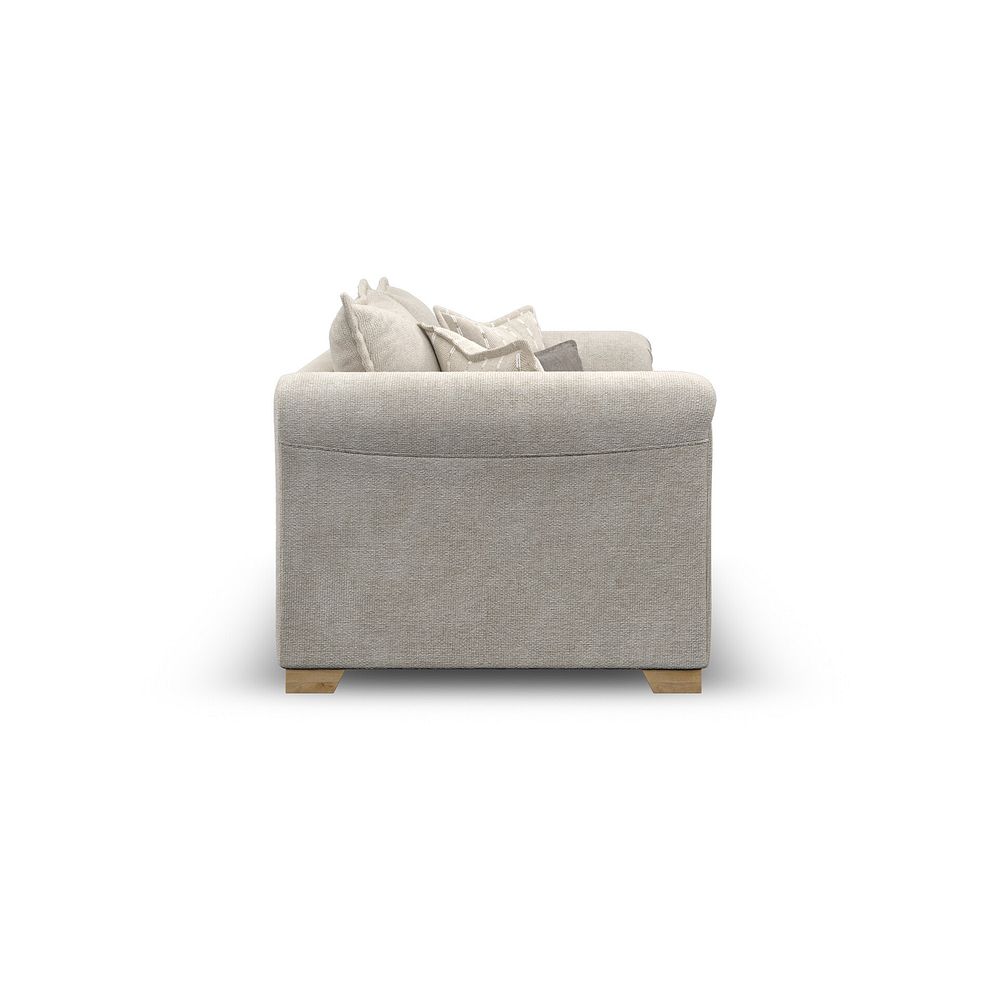 Milldale 3 Seater Sofa in Milo Cream Fabric with Linen Scatters 7