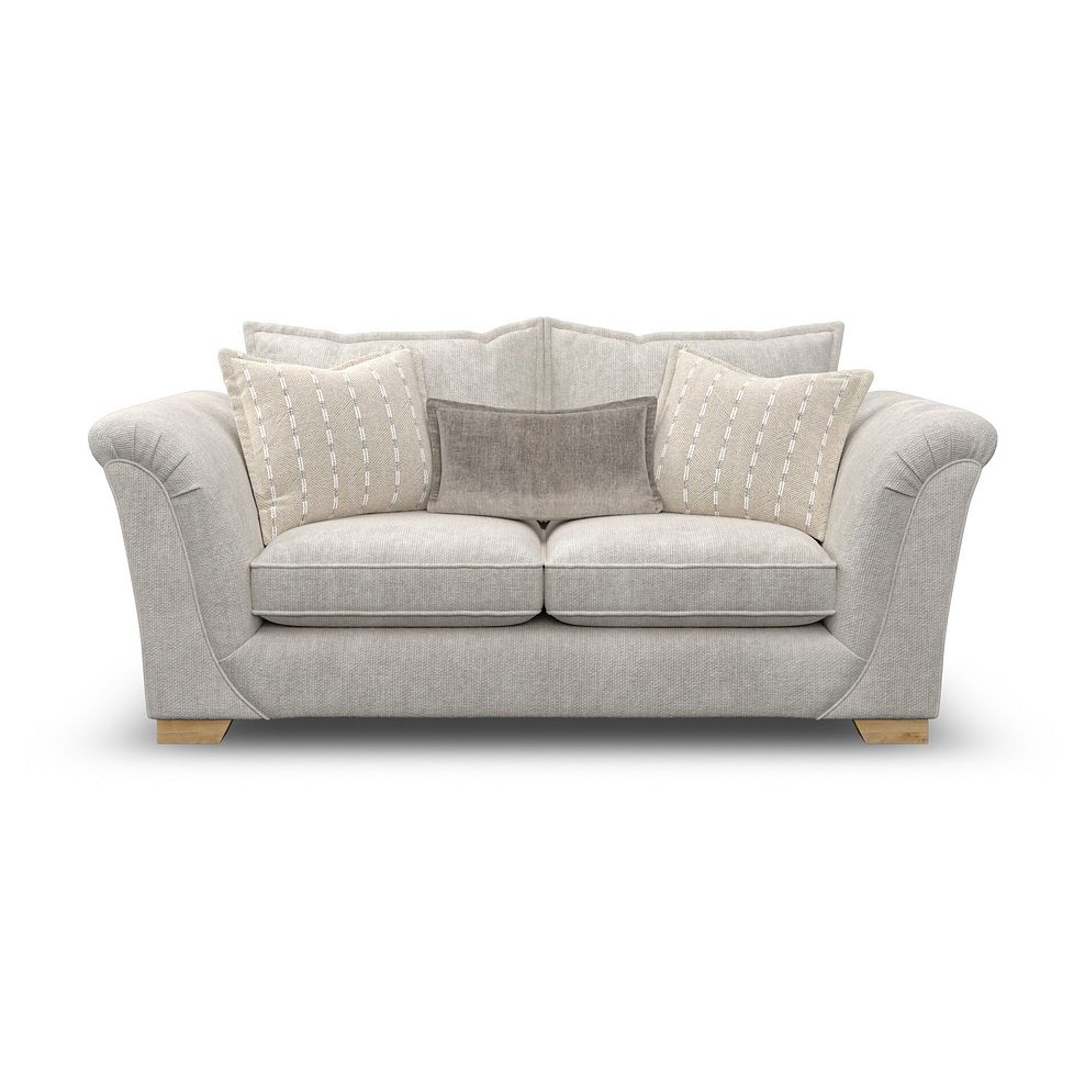 Milldale 3 Seater Sofa in  Milo Ivory Fabric with Linen Scatters 2
