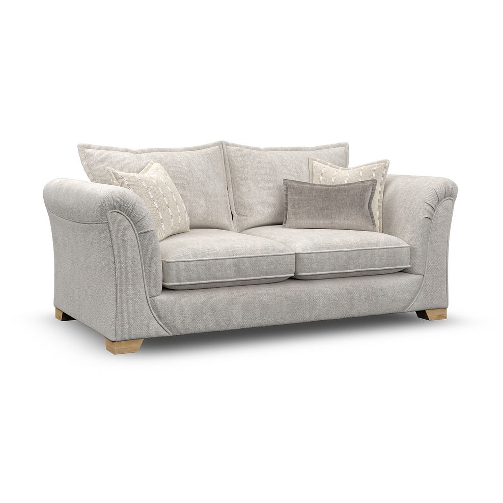 Milldale 3 Seater Sofa in  Milo Ivory Fabric with Linen Scatters 3