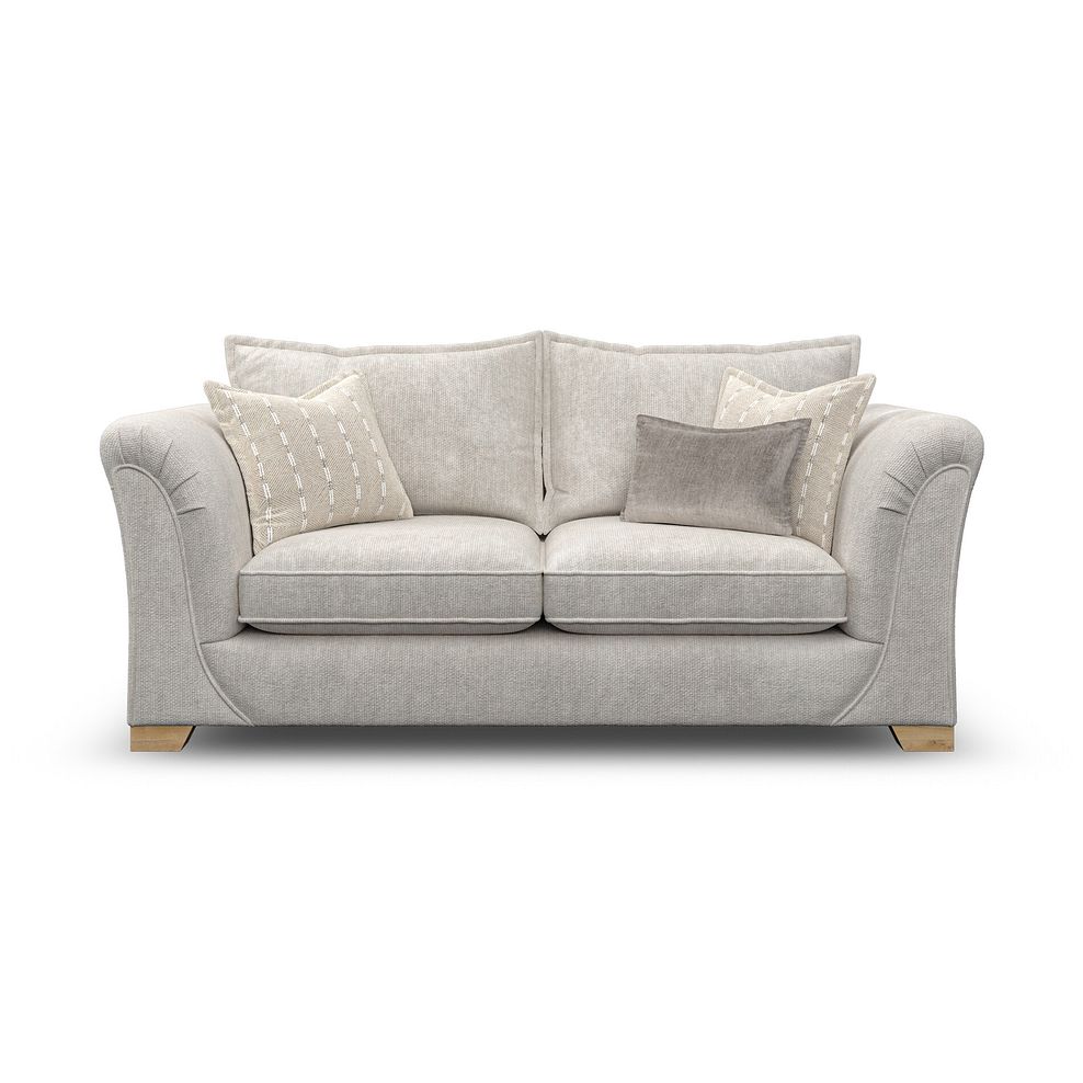 Milldale 3 Seater Sofa in  Milo Ivory Fabric with Linen Scatters 4