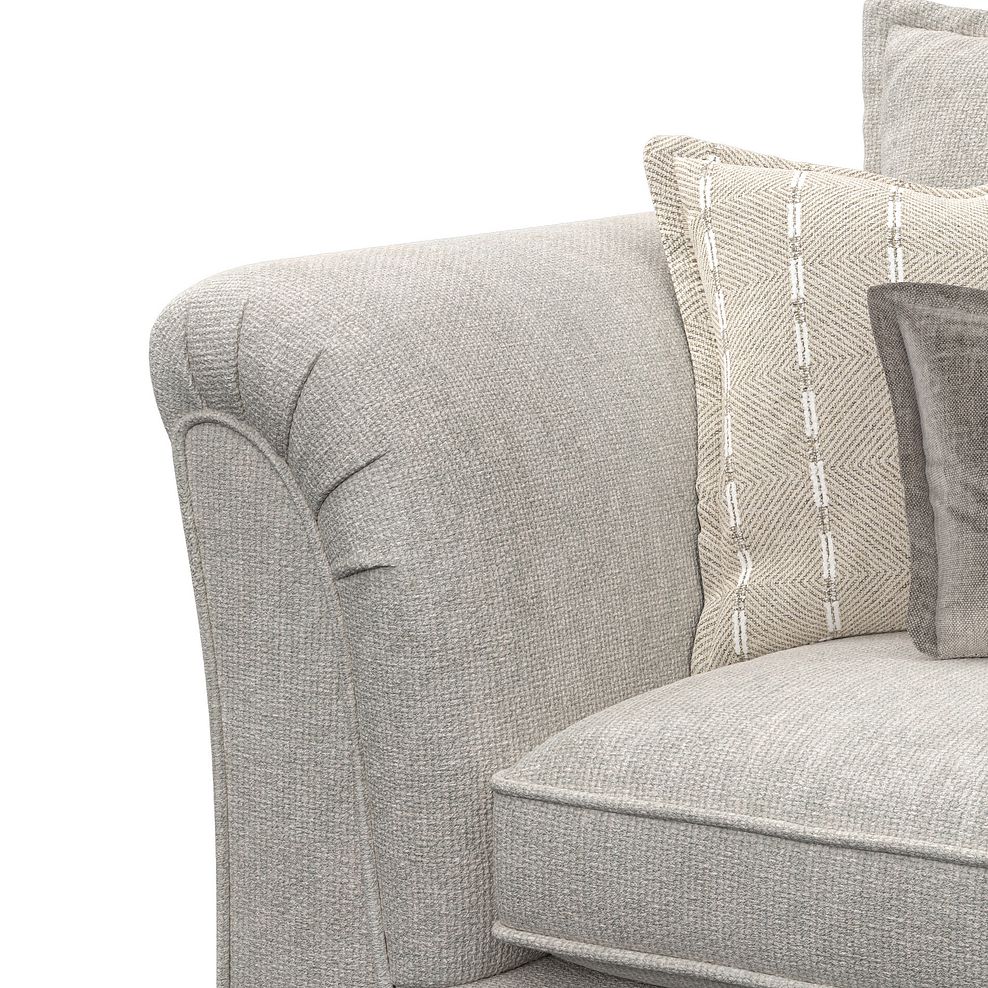 Milldale 3 Seater Sofa in  Milo Ivory Fabric with Linen Scatters 9