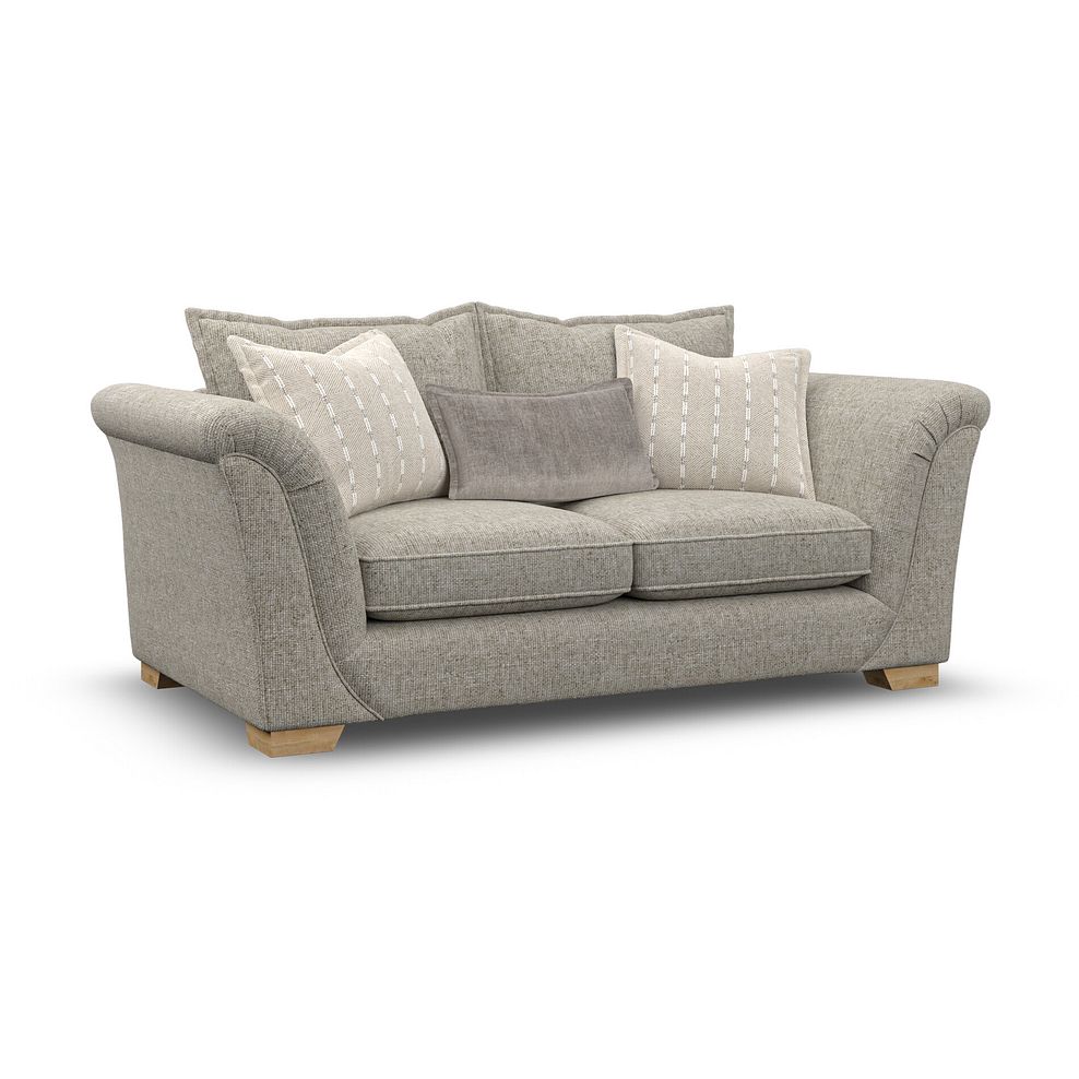 Milldale 3 Seater Sofa in Milo Mink Fabric with Linen Scatters 1