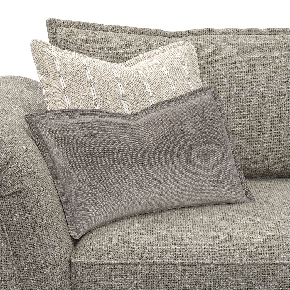 Milldale 3 Seater Sofa in Milo Mink Fabric with Linen Scatters 8