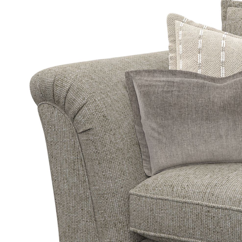 Milldale 3 Seater Sofa in Milo Mink Fabric with Linen Scatters 9
