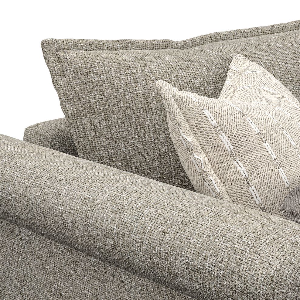 Milldale 3 Seater Sofa in Milo Mink Fabric with Linen Scatters 10