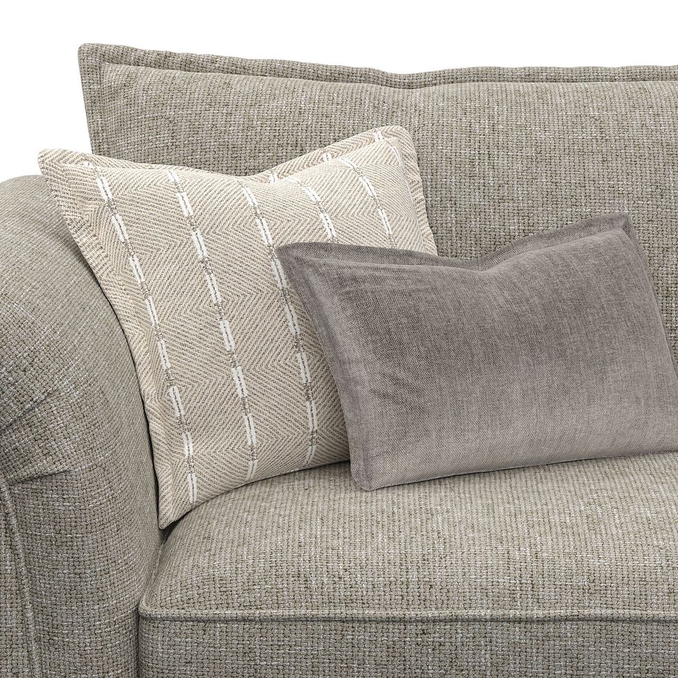 Milldale 3 Seater Sofa in Milo Mink Fabric with Linen Scatters 8