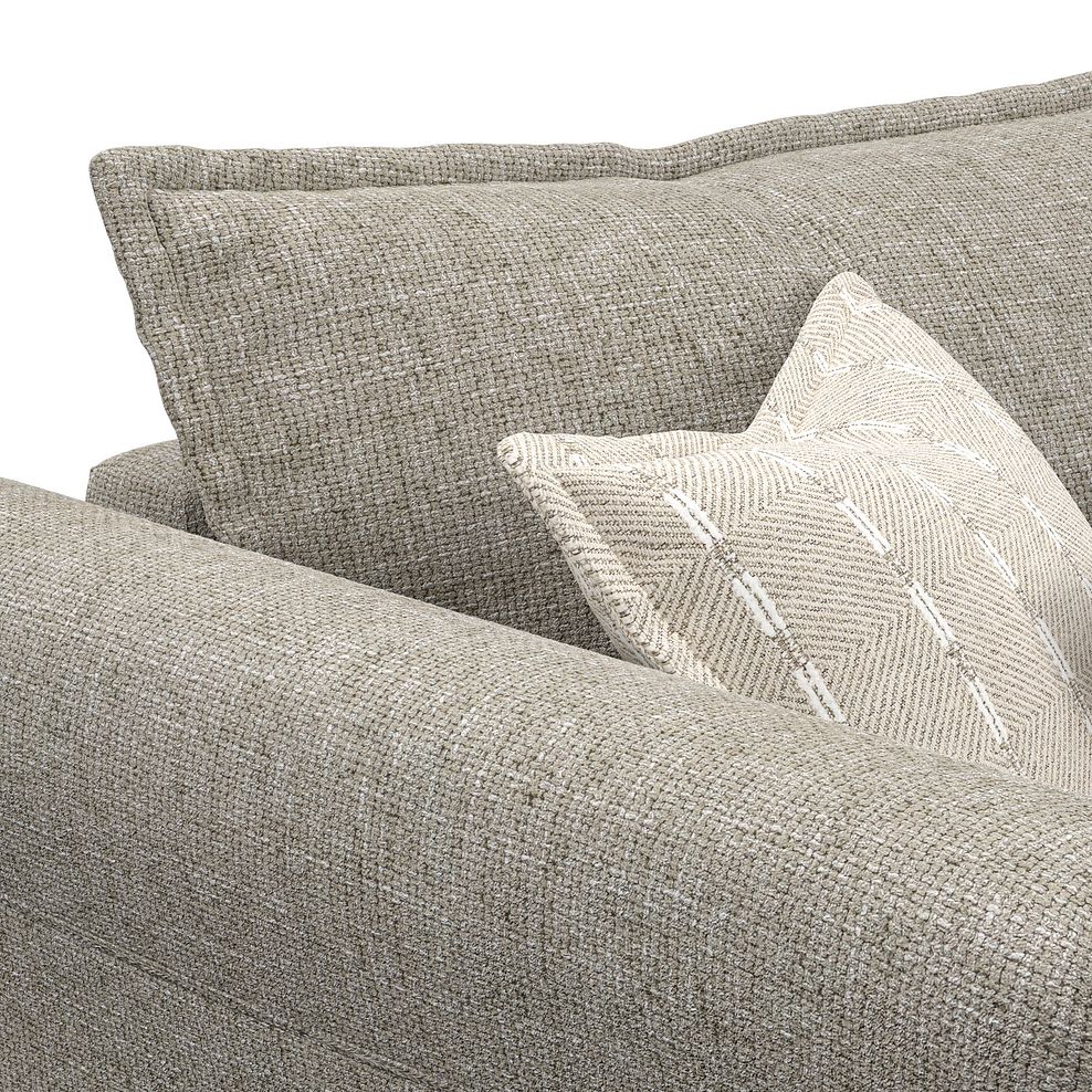 Milldale 3 Seater Sofa in Milo Mink Fabric with Linen Scatters 12