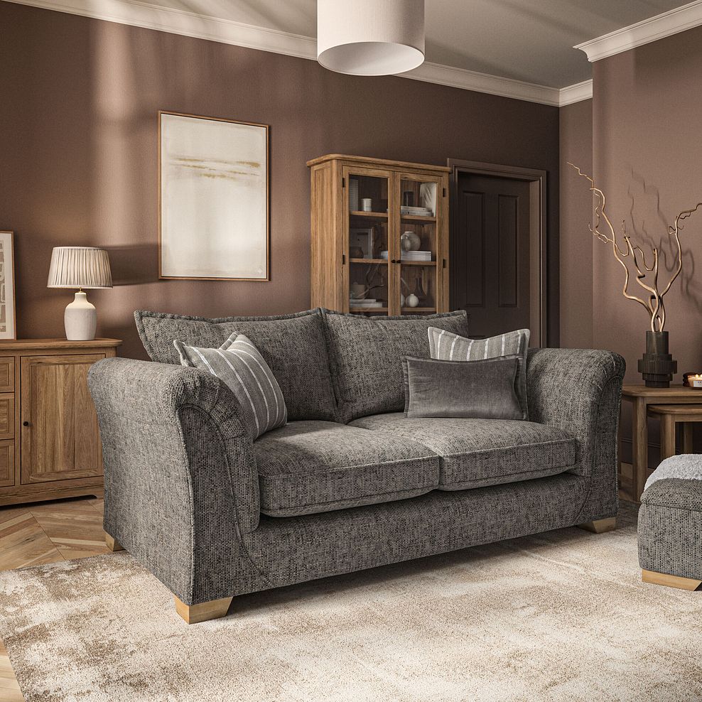 Milldale 3 Seater Sofa in  Milo Mocha Fabric with Earth Scatters 1