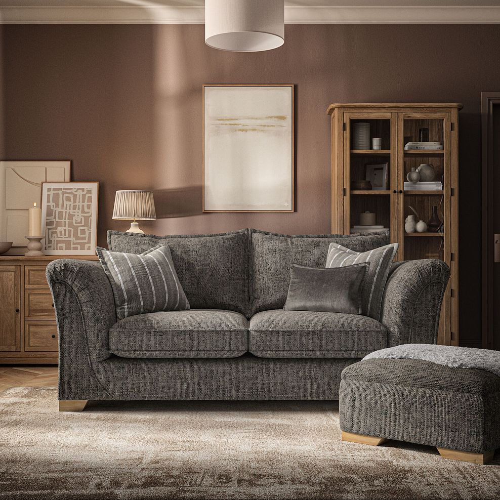 Milldale 3 Seater Sofa in  Milo Mocha Fabric with Earth Scatters 2