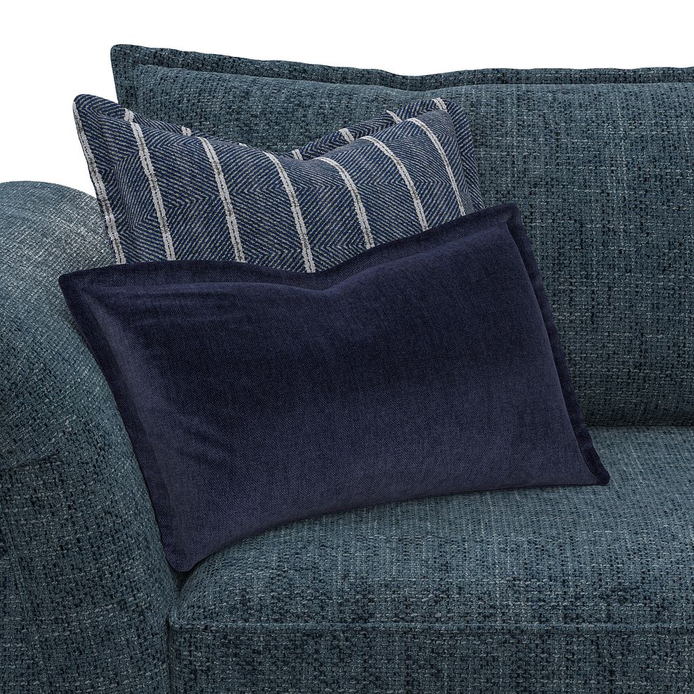 Milldale 3 Seater Sofa in  Milo Navy Fabric with Navy Scatters 8