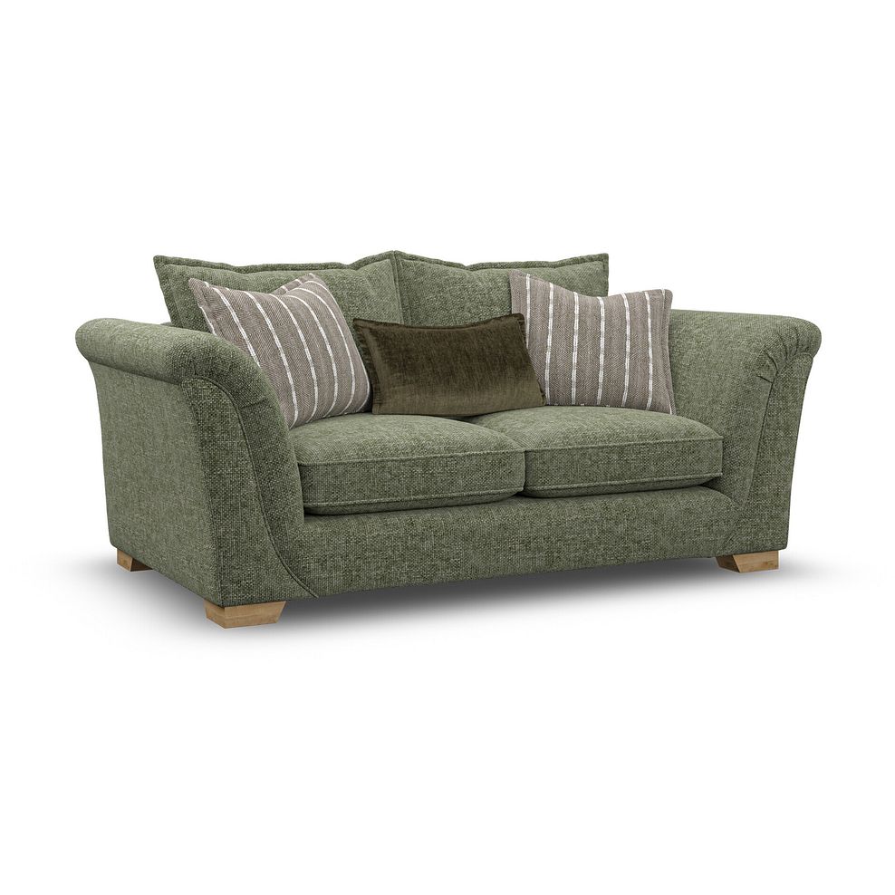 Milldale 3 Seater Sofa in Milo Olive Fabric with Earth Scatters 1