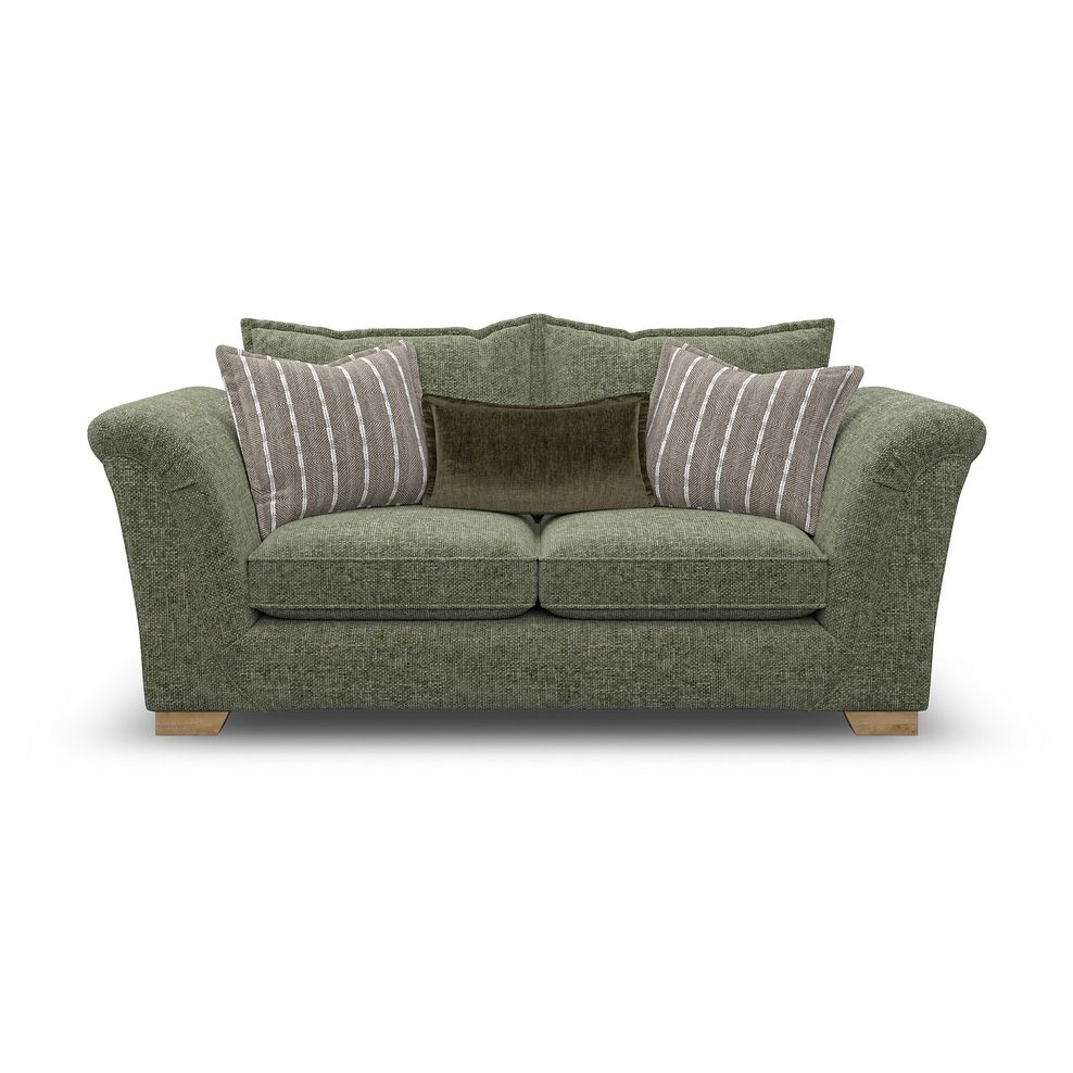 Milldale 3 Seater Sofa in Milo Olive Fabric with Earth Scatters 2