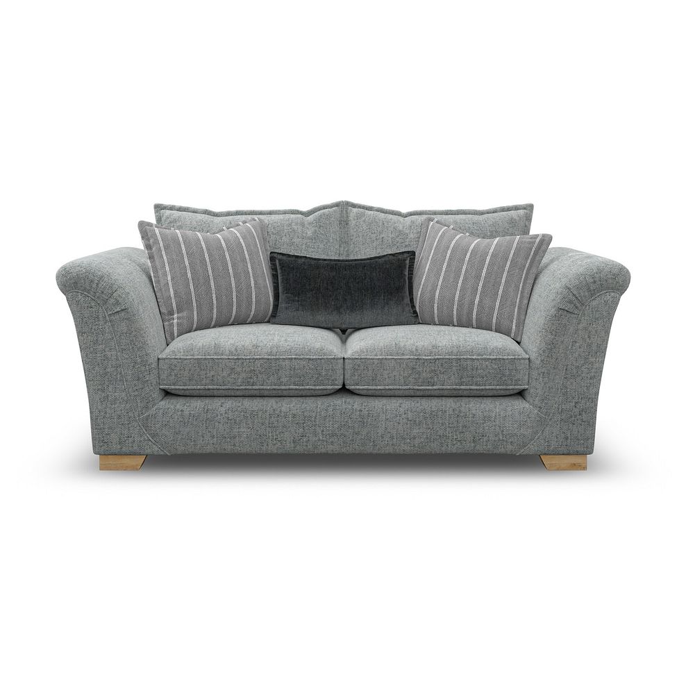 Milldale 3 Seater Sofa in Milo Pewter Fabric with Grey Scatters 2