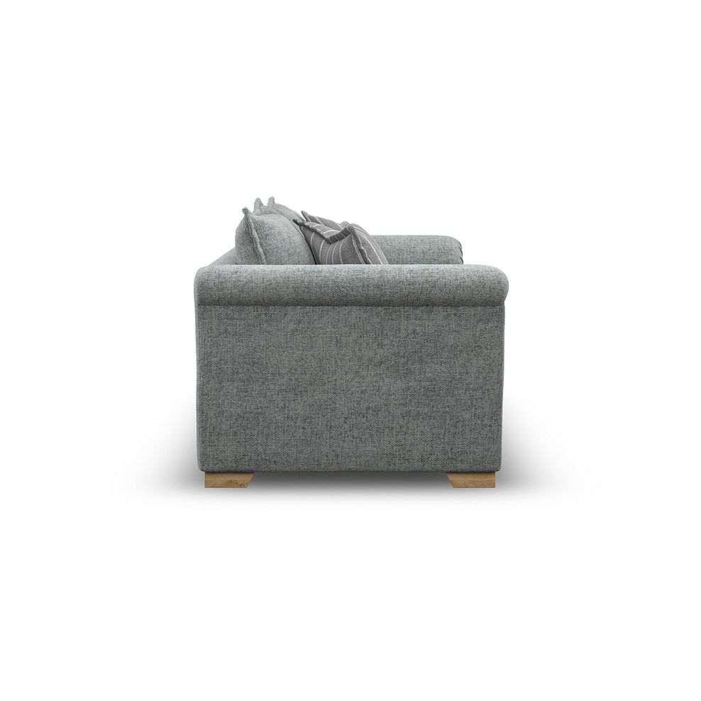 Milldale 3 Seater Sofa in Milo Pewter Fabric with Grey Scatters 5