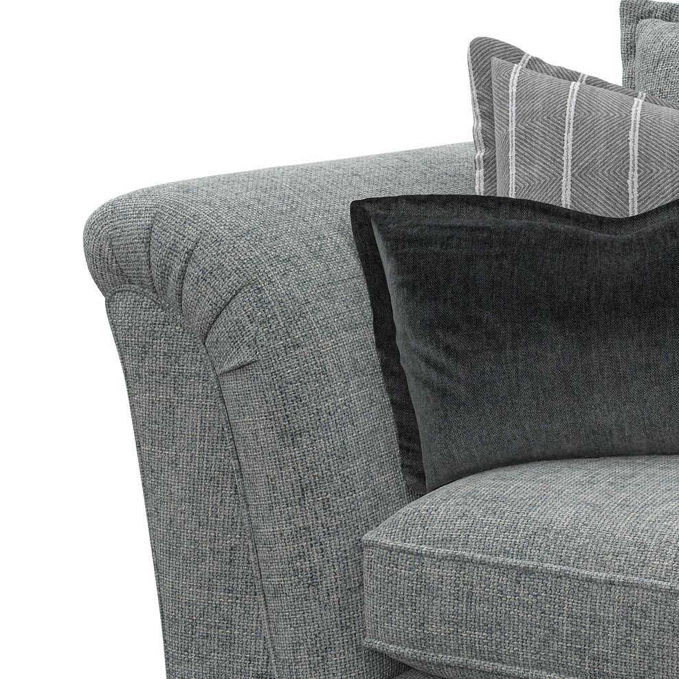 Milldale 3 Seater Sofa in Milo Pewter Fabric with Grey Scatters 9