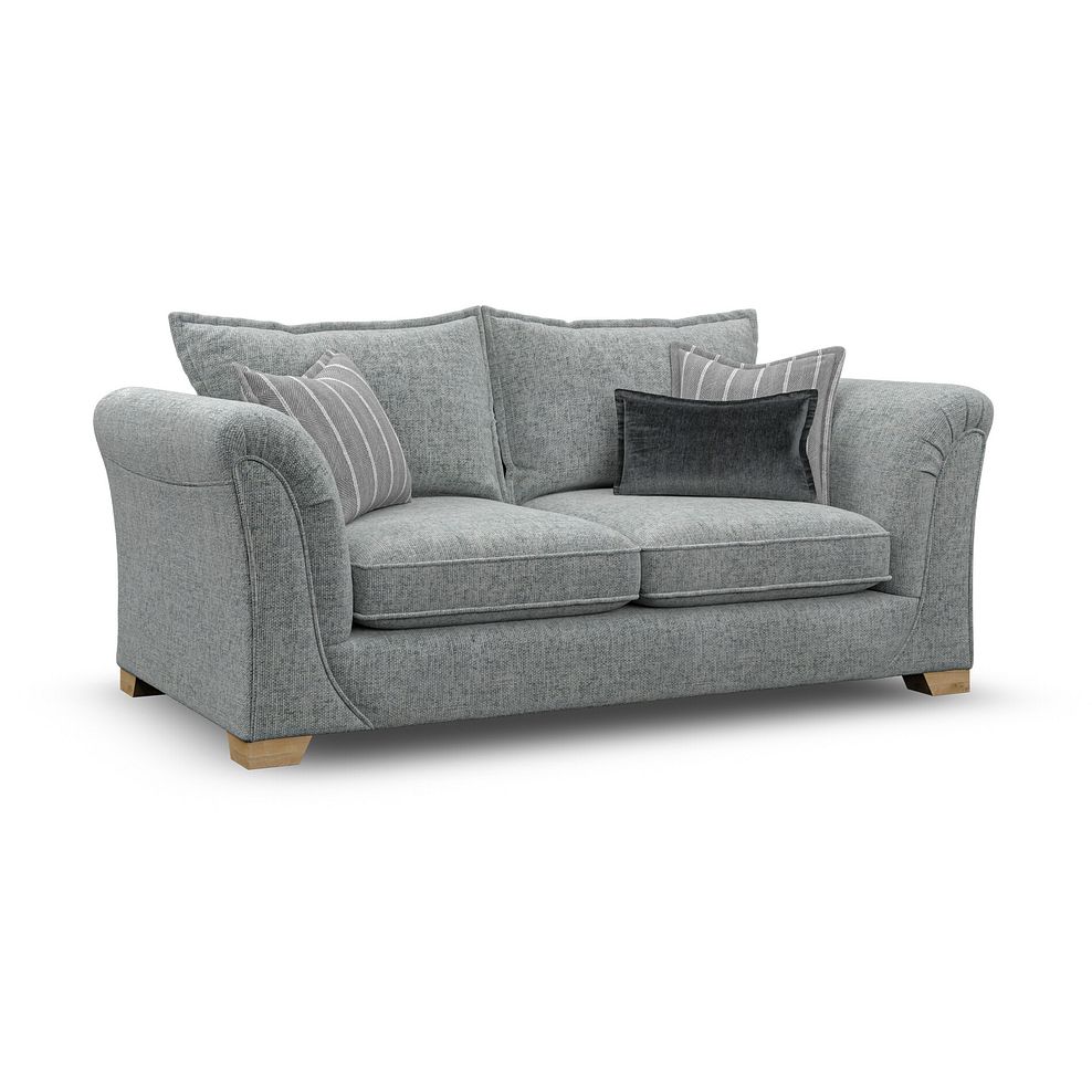Milldale 3 Seater Sofa in Milo Pewter Fabric with Grey Scatters 3