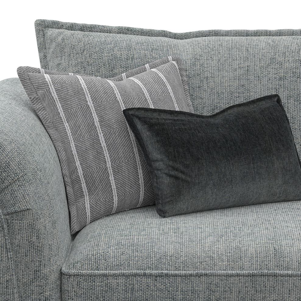 Milldale 3 Seater Sofa in Milo Pewter Fabric with Grey Scatters 8