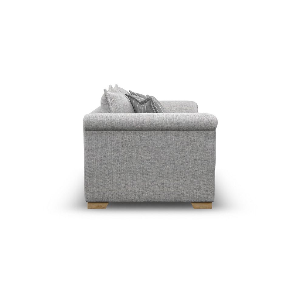 Milldale 3 Seater Sofa in Milo Silver Fabric with Grey Scatters 5