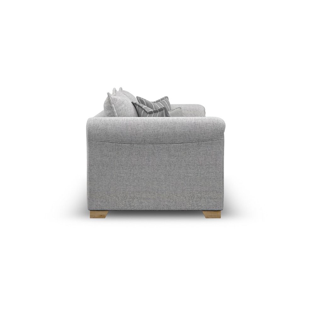 Milldale 3 Seater Sofa in Milo Silver Fabric with Grey Scatters 7