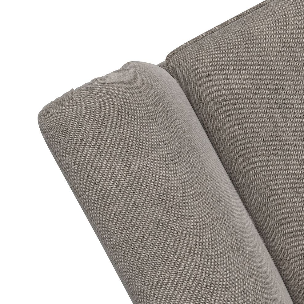 Milldale 4 Seater Pillow Back Sofa in Garda Acier Fabric with Linen Scatters 10