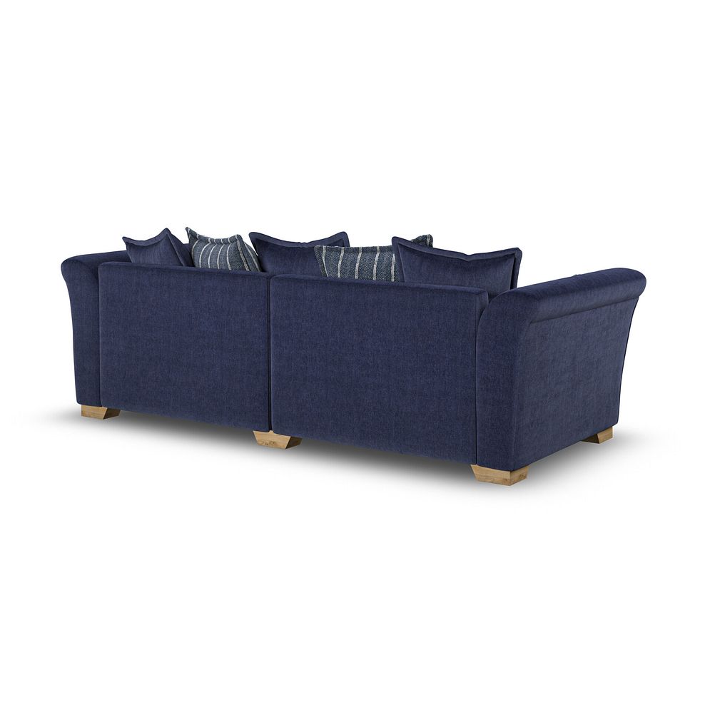 Milldale 4 Seater Pillow Back Sofa in Garda Atomic Fabric with Navy Scatters 3