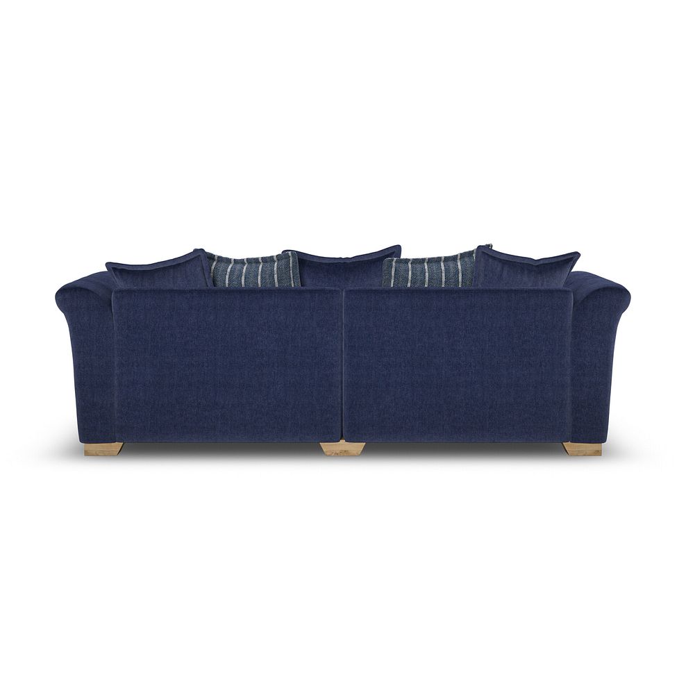 Milldale 4 Seater Pillow Back Sofa in Garda Atomic Fabric with Navy Scatters 4