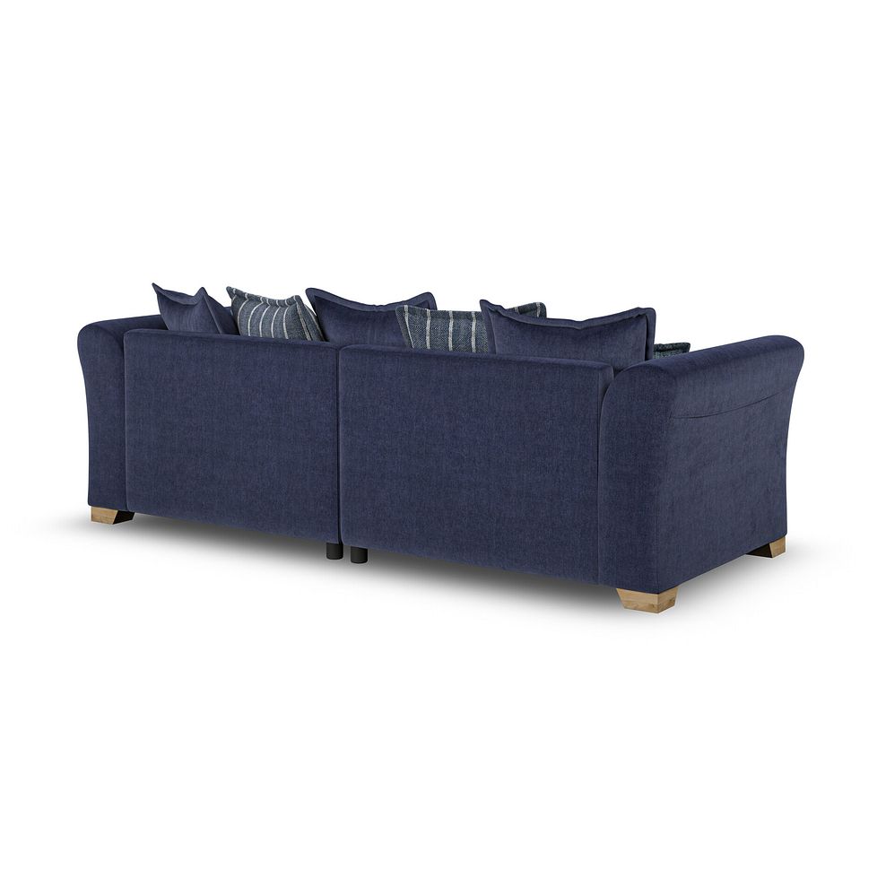 Milldale 4 Seater Pillow Back Sofa in Garda Atomic Fabric with Navy Scatters 5