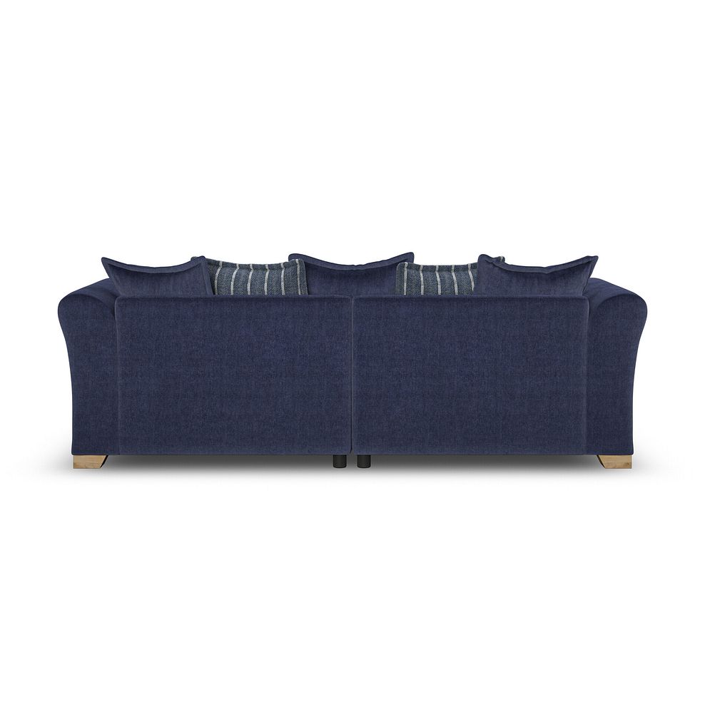 Milldale 4 Seater Pillow Back Sofa in Garda Atomic Fabric with Navy Scatters 6
